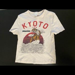 Topshop vintage style Japanese print graphic tee